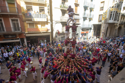 En la representació, que va tenir lloc ahir a la tarda a la Seu Vella, van participar mig centenar d’actors.