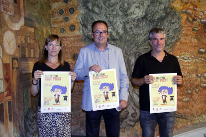 Presentació ahir a la diputació de Lleida de la novena edició del festival Circ Picat d’Alpicat.