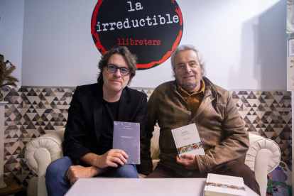 Txema Martínez, autor de ‘Camí a Milmanda’, i Pere Rovira, d’‘Avui és sempre’, ahir a la irreductible.
