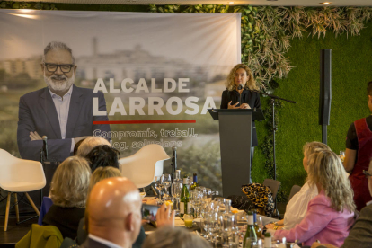 Meritxell Batet, ahir en la intervenció a l’acte del PSC.