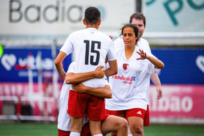 Jugadores del Mozarrifar celebran uno de sus goles.