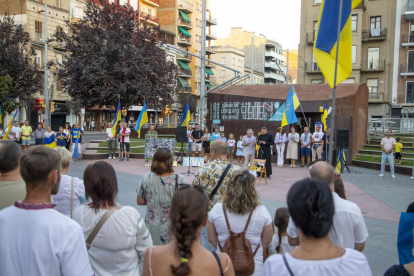 La comunitat ucraïnesa a Lleida es va congregar ahir en l’aniversari de la Independència d’Ucraïna.