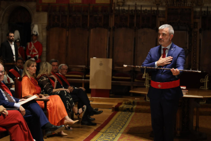 Xavier Trias, ahir durant el consell nacional de Junts.