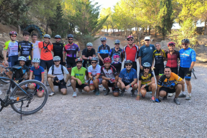 Una marxa ciclista va marcar l'inici de la jornada a Sant Martí de Maldà.