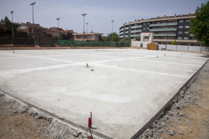 Espacio en el que se instalarán las pistas de pádel.