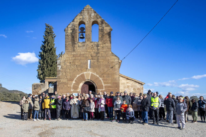 Caminada i missa per celebrar ahir la festa de Sant Sebastià a Ponts.