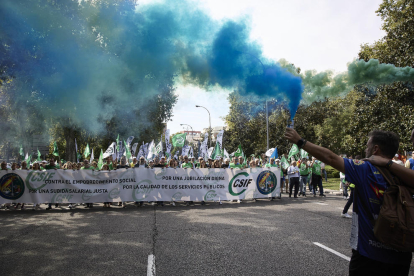 Una manifestació reclamant millores salarials celebrada a Madrid dissabte passat.