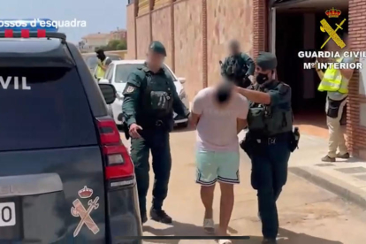 Un dels investigats, en el seu arrest el cap de setmana passat a Vélez-Málaga.