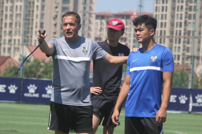 Marc Carballo durant un entrenament a Qingdao.