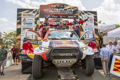 El Toyota d’Al-Attiyah, campió de nou a la Baixa Aragó que va finalitzar ahir.