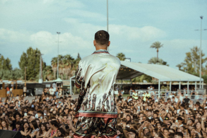 El joven rapero leridano Ezvit 810, en uno de los conciertos de su pasada gira por España.