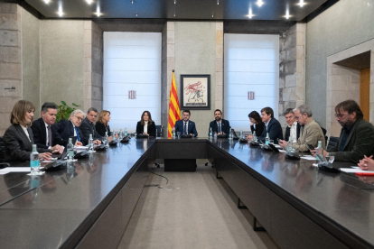 El Consell del Diàleg Social reunió ayer al Govern, Foment, Pimec, CCOO y UGT.