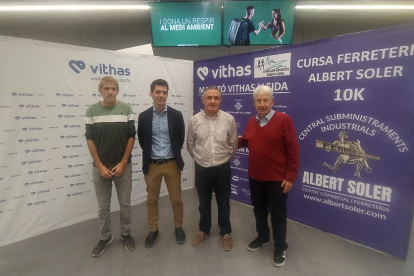 Miquel Solé, Josep Morera, Sisco Larrull i José Antonio García, ahir a la presentació.