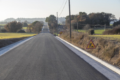 La nova carretera que dona accés a Sant Guim Vell i la Rabassa.