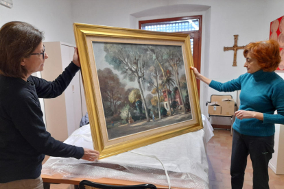 La pintura de Marsà, ya restaurada, formará parte del fondo de arte del Museu Tàrrega Urgell.