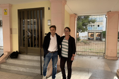 Jaume Asens i Laura Bergés, ahir a Balàfia.
