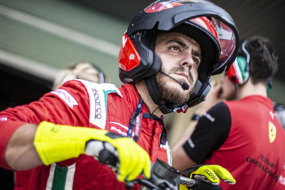 Ivan Rodríguez, el mecánico leridano del equipo italiano Prema Racing.