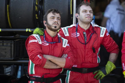 Ivan Rodríguez, el mecánico leridano del equipo italiano Prema Racing.