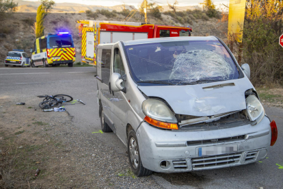 Dimarts es van col·locar diverses caixes radar a la C-14 entre Tàrrega i Agramunt.