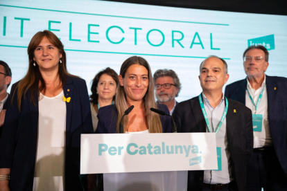 Els de Junts, clau per a la investidura, van rebre amb alegria el resultat electoral.