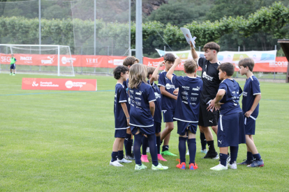 Un aspecte de la primera jornada del Pep Summer Camp, que es va iniciar ahir a Rialp i que durarà fins al 15 de juliol.