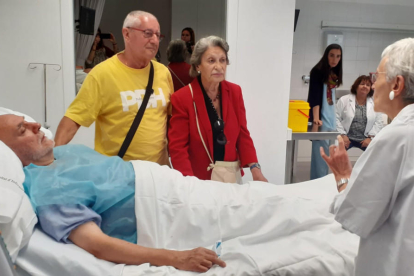 Un moment de la teatralització que van dur a terme actors de l’Aula de Teatre.