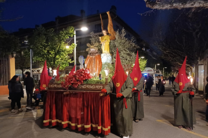 Processó del Sant Enterrament ahir a la Seu d'Urgell.