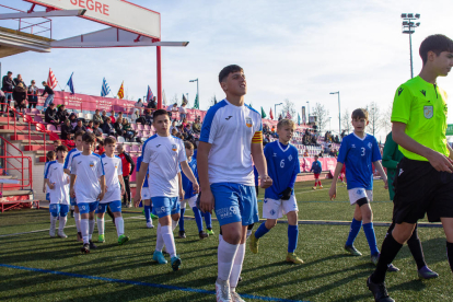 El Mollerussa fue uno de los equipos leridanos que participó ayer en la competición alevín.