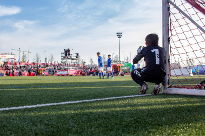 El Mollerussa fue uno de los equipos leridanos que participó ayer en la competición alevín.