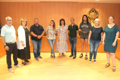 El nou equip de govern a l'ajuntament de Tàrrega.