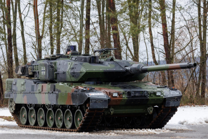 Un tanque Leopard 2 alemán.
