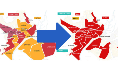 Lleida ciutat, del mapa sobiranista a la gran taca roja socialista