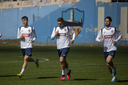 La selecció de Romania entrenant a Lleida
