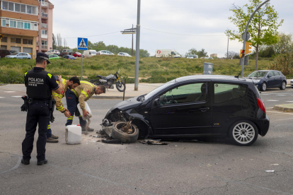 Uno de los vehículos implicados en el accidente. 