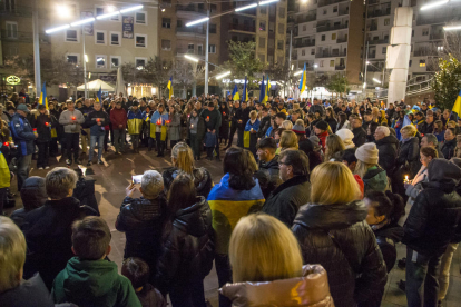 Els manifestants es van concentrar a Ricard Viñes, des d’on van partir cap a la plaça de la Pau.