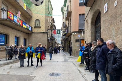 Tàrrega. La consellera d’Igualtat, Tània Verge, va participar en la concentració a Tàrrega per l’aniversari de la invasió d’Ucraïna per part de Rússia i la va qualificar d’“atac frontal als drets humans”.