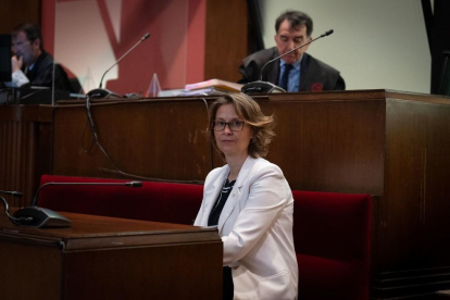 La consellera de Acción Exterior y Unión Europea de la Generalitat, Meritxell Serret, durante el juicio en el Tribunal Superior de Justicia de Catalunya.