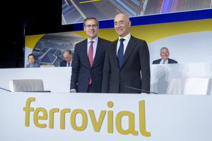 El consejero delegado de Ferrovial, Ignacio Madridejos, y el presidente de Ferrovial, Rafael del Pino.