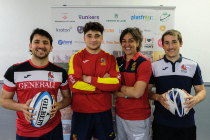 De izquierda a derecha, Pol Joven, Marçal Carreras, Irela Arbonés y Enric Conesa.