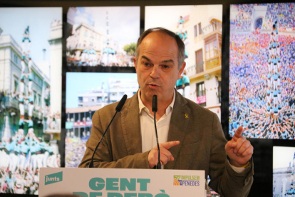 El secretario general de Junts, Jordi Turull, ayer en un acto en Vilafranca de Penedès.