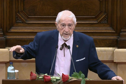 Josep Vallverdú, aquest divendres a l'acte 'Lletres al Parlament'.