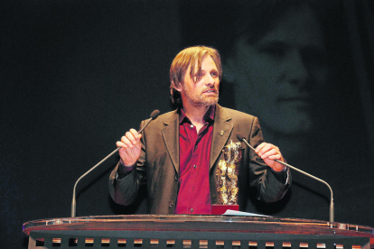 Viggo Mortensen dió parte del discurso en catalán.