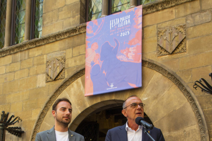 Presentación ayer ante la Paeria de los actos de la Festa Major. 