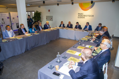 La reunión celebrada ayer por la mañana en Gardeny estuvo presidida por Pere Aragonès.