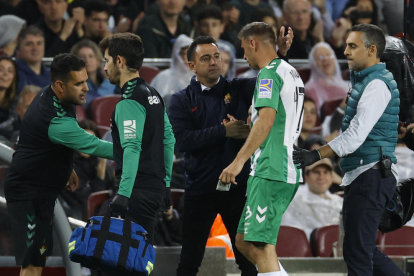 Els blaugranes celebren un dels gols en un matx en el qual va tornar a marcar Lewandowski.