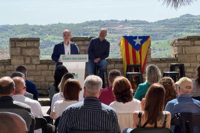 Pedro Sánchez va participar ahir en un acte del PSOE a Pamplona.