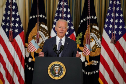 El president dels Estats Units, Joe Biden, durant la seua compareixença a Washington.