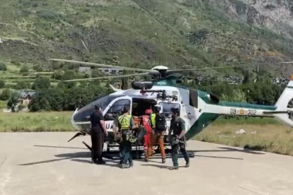 Imatge d’un helicòpter del GREIM, que va ser la unitat encarregada del rescat.