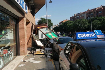 Espectacular accident a Pardinyes