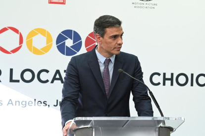 El president del Govern espanyol, Pedro Sánchez, va visitar els estudis de NBC Universal a Los Angeles.